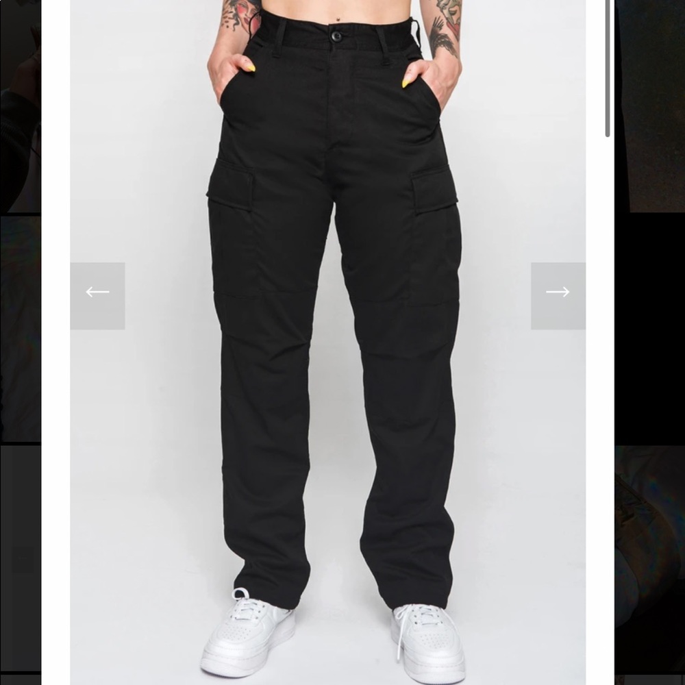 GOODBYE BREAD AVRIL BLACK CARGO PANTS